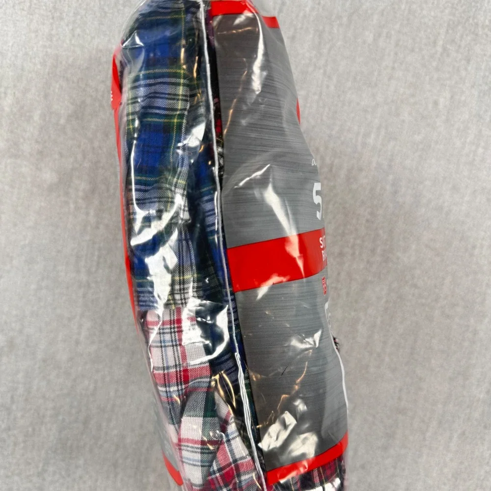 Hanes Ultimate Mens Tagless Boxers 5 Pack Plaid XL 40-42 Soft Breathable New